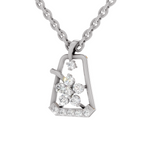 0.25 Carat Lab Grown Diamond Blossom Frame Pendant in 14K