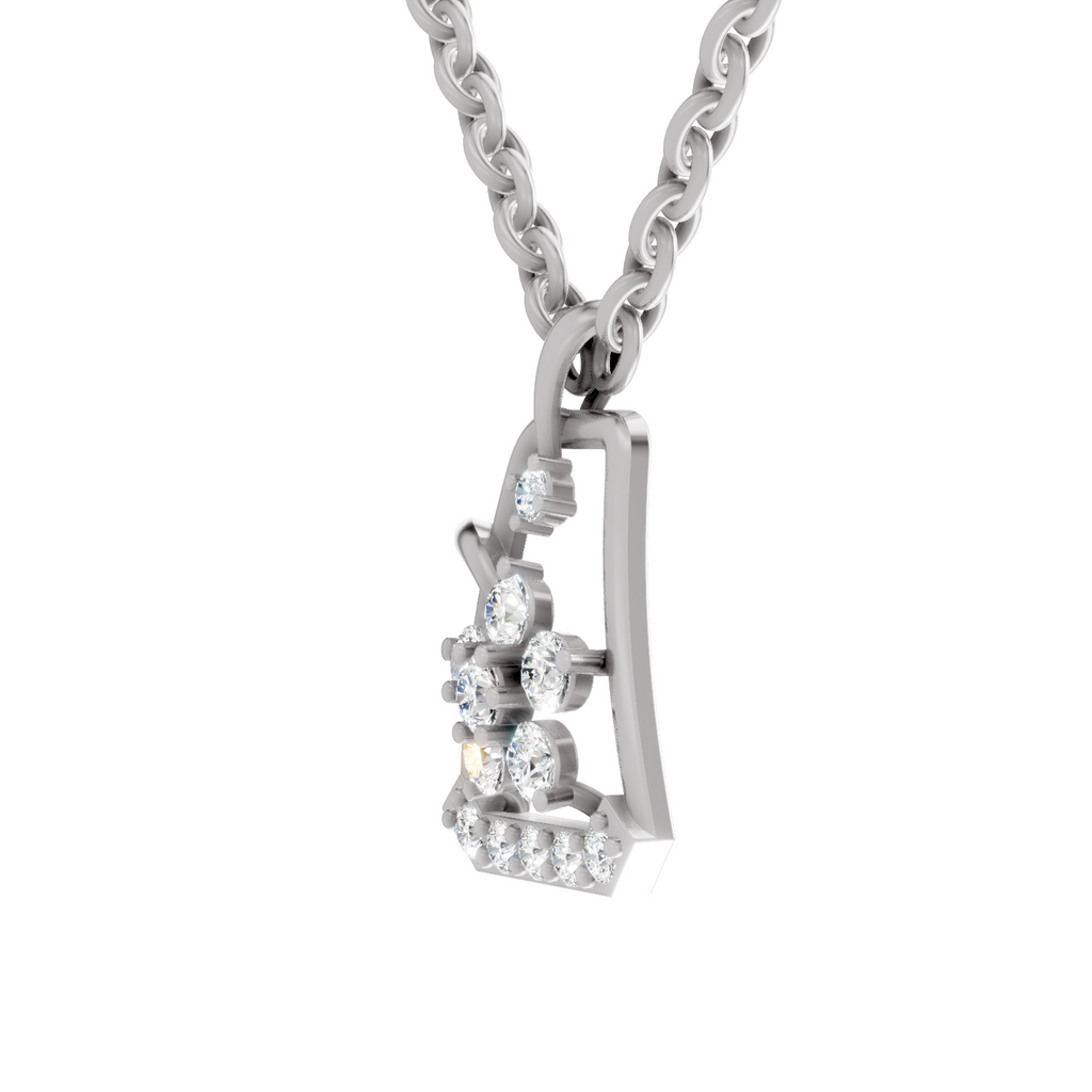 0.25 Carat Lab Grown Diamond Blossom Frame Pendant in 14K