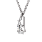 0.25 Carat Lab Grown Diamond Blossom Frame Pendant in 14K