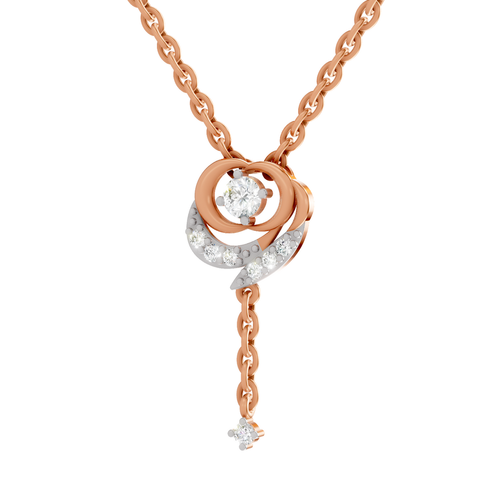 0.19 Carat Lab Grown Diamond Infinity Drop Pendant in 14K