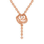 0.19 Carat Lab Grown Diamond Infinity Drop Pendant in 14K