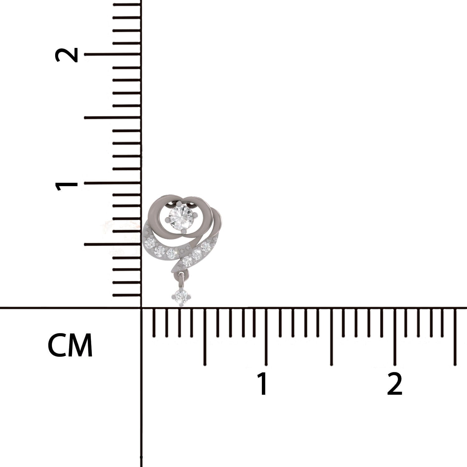 0.19 Carat Lab Grown Diamond Infinity Drop Pendant in 14K