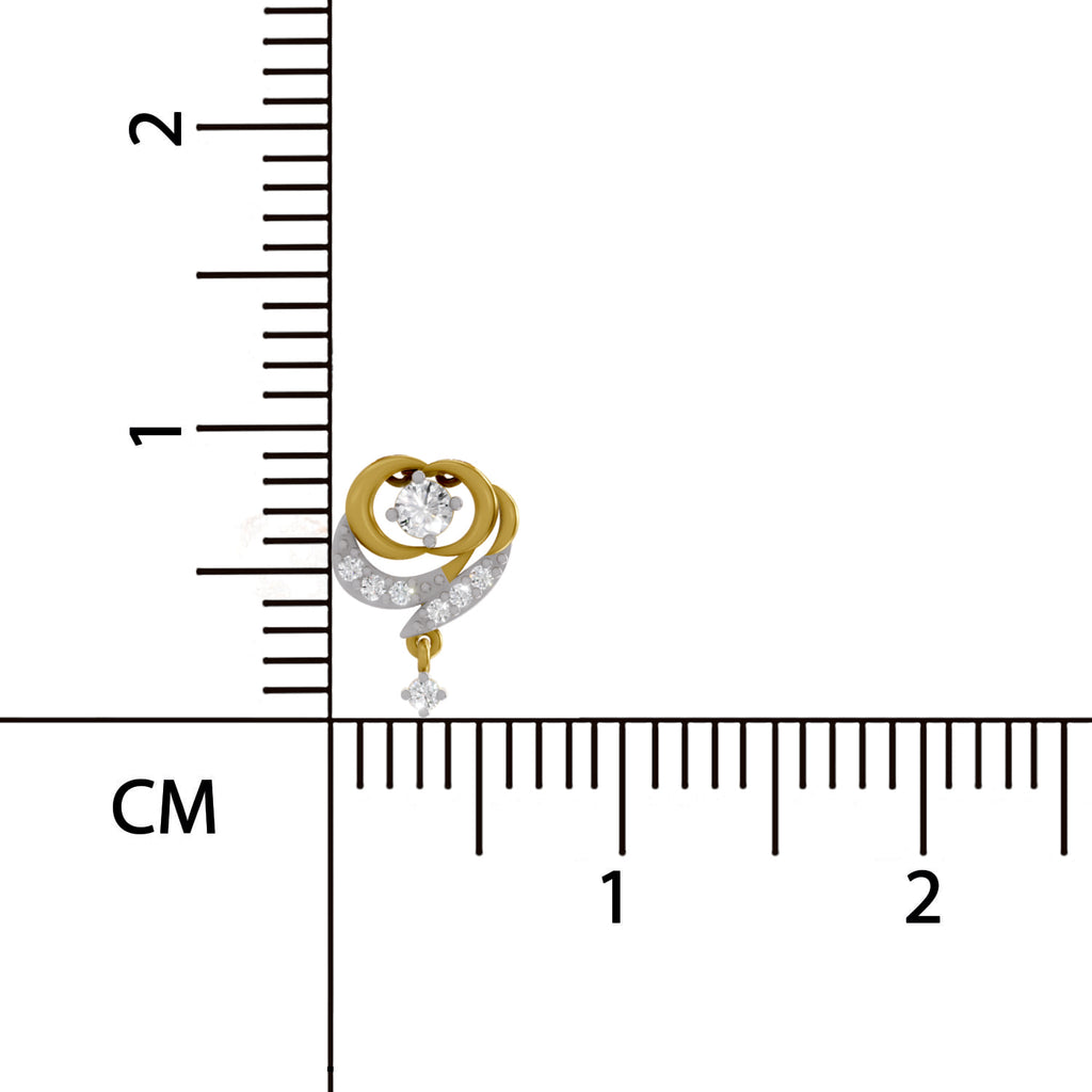 0.19 Carat Lab Grown Diamond Infinity Drop Pendant in 14K