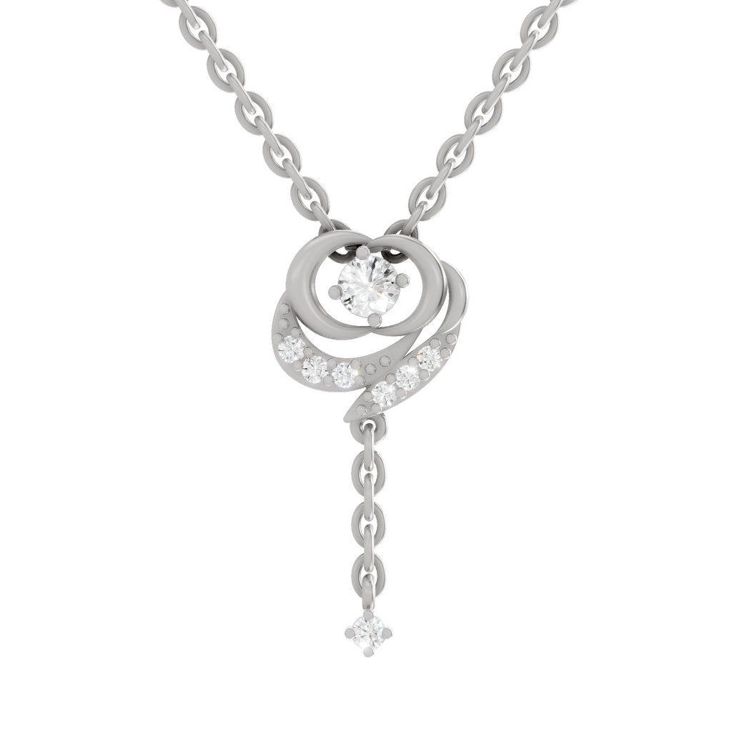 0.19 Carat Lab Grown Diamond Infinity Drop Pendant in 14K