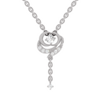 0.19 Carat Lab Grown Diamond Infinity Drop Pendant in 14K