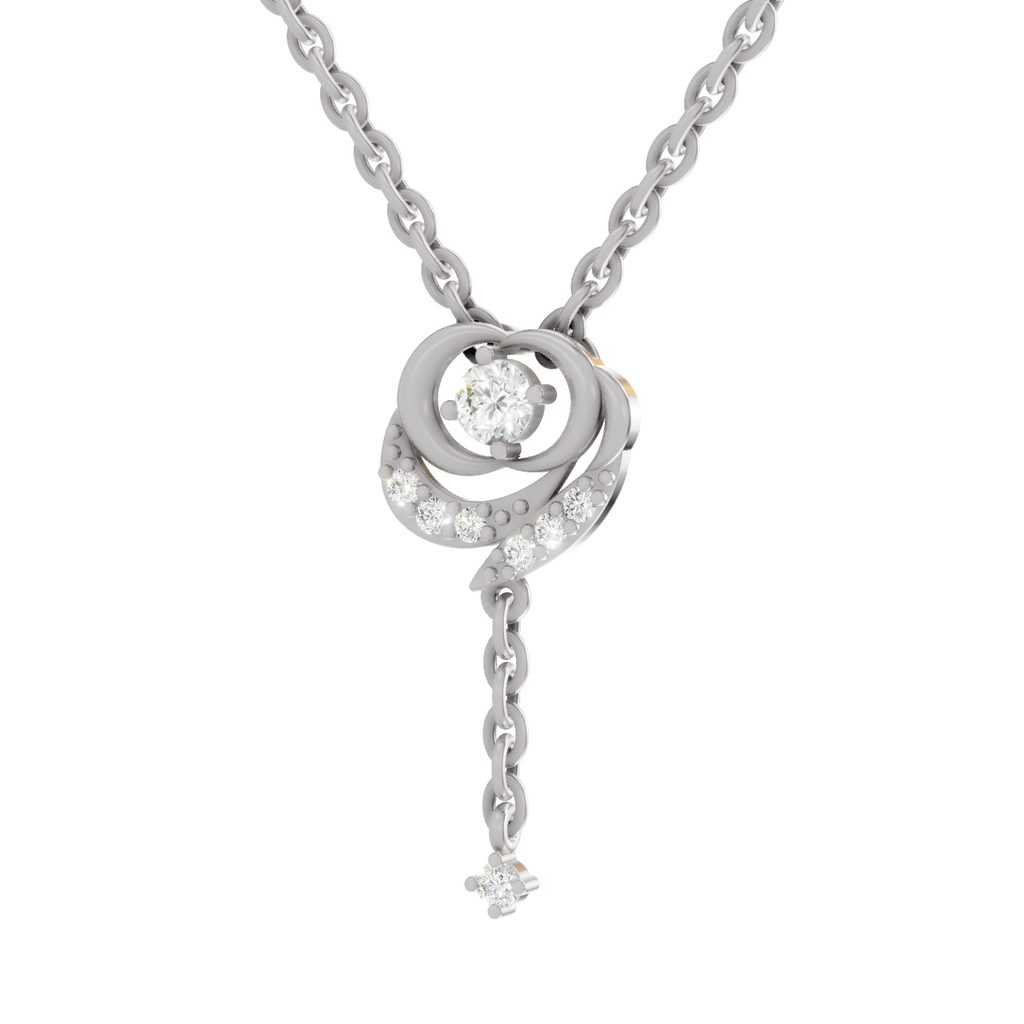 0.19 Carat Lab Grown Diamond Infinity Drop Pendant in 14K