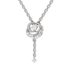 0.19 Carat Lab Grown Diamond Infinity Drop Pendant in 14K