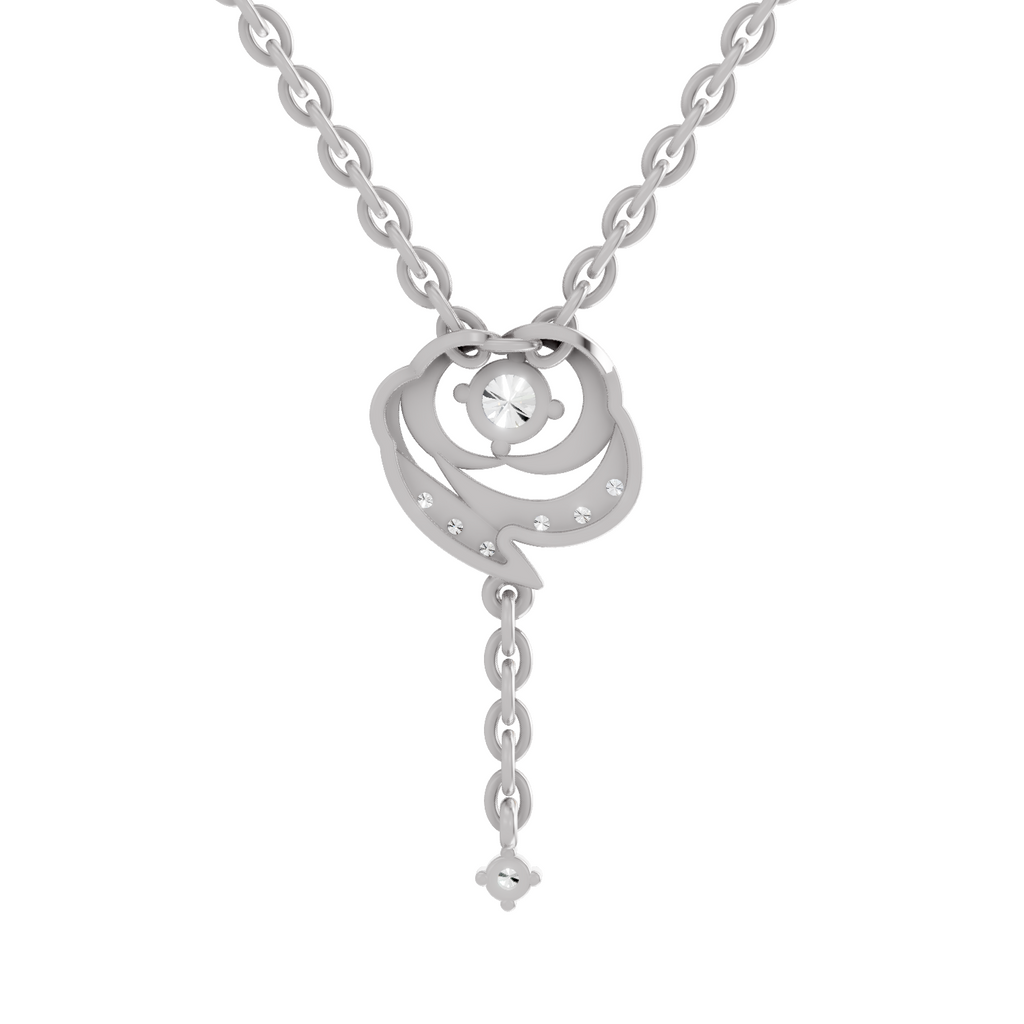 0.19 Carat Lab Grown Diamond Infinity Drop Pendant in 14K