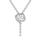0.19 Carat Lab Grown Diamond Infinity Drop Pendant in 14K