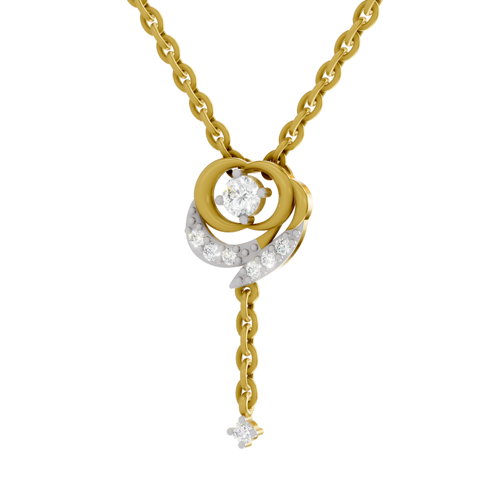 0.19 Carat Lab Grown Diamond Infinity Drop Pendant in 14K