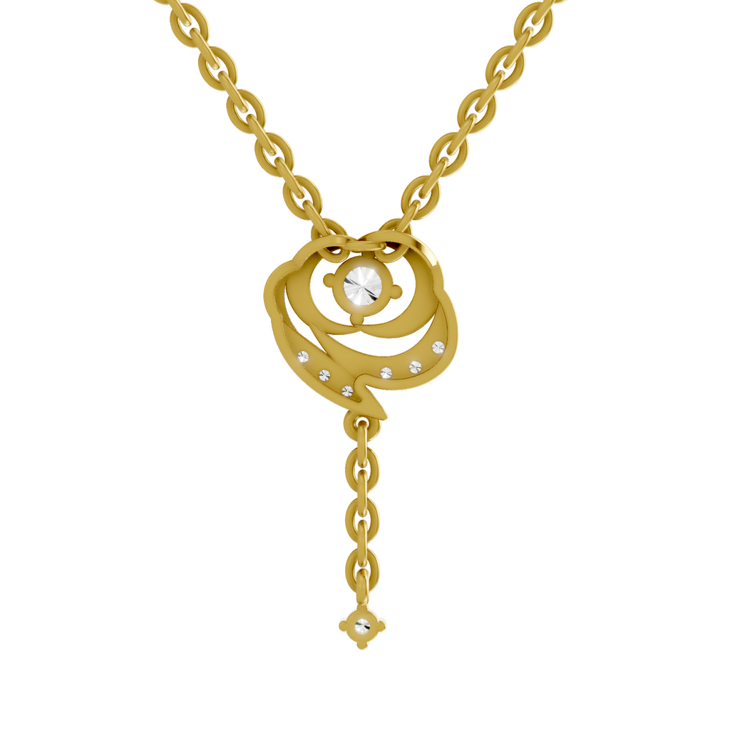 0.19 Carat Lab Grown Diamond Infinity Drop Pendant in 14K