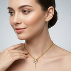 0.19 Carat Lab Grown Diamond Infinity Drop Pendant in 14K