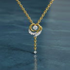 0.19 Carat Lab Grown Diamond Infinity Drop Pendant in 14K