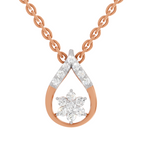 0.24 Carat Lab Grown Diamond Teardrop Pendant in 14K