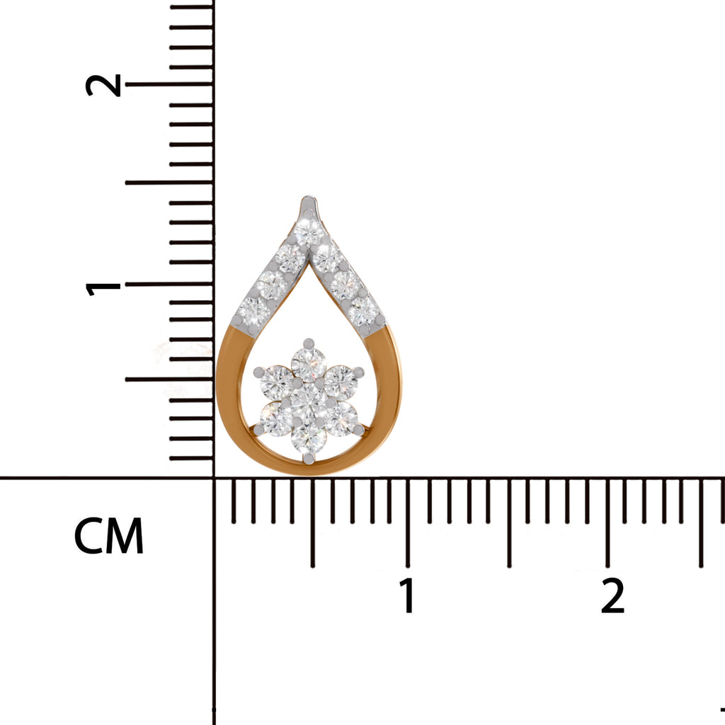 0.24 Carat Lab Grown Diamond Teardrop Pendant in 14K