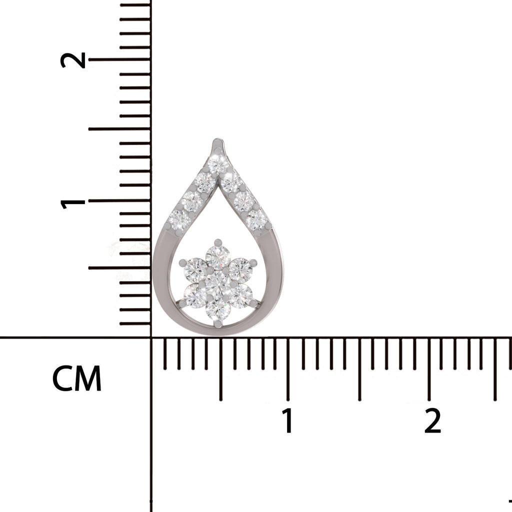 0.24 Carat Lab Grown Diamond Teardrop Pendant in 14K