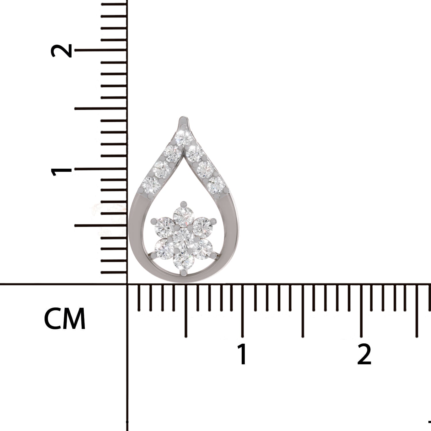 0.24 Carat Lab Grown Diamond Teardrop Pendant in 14K