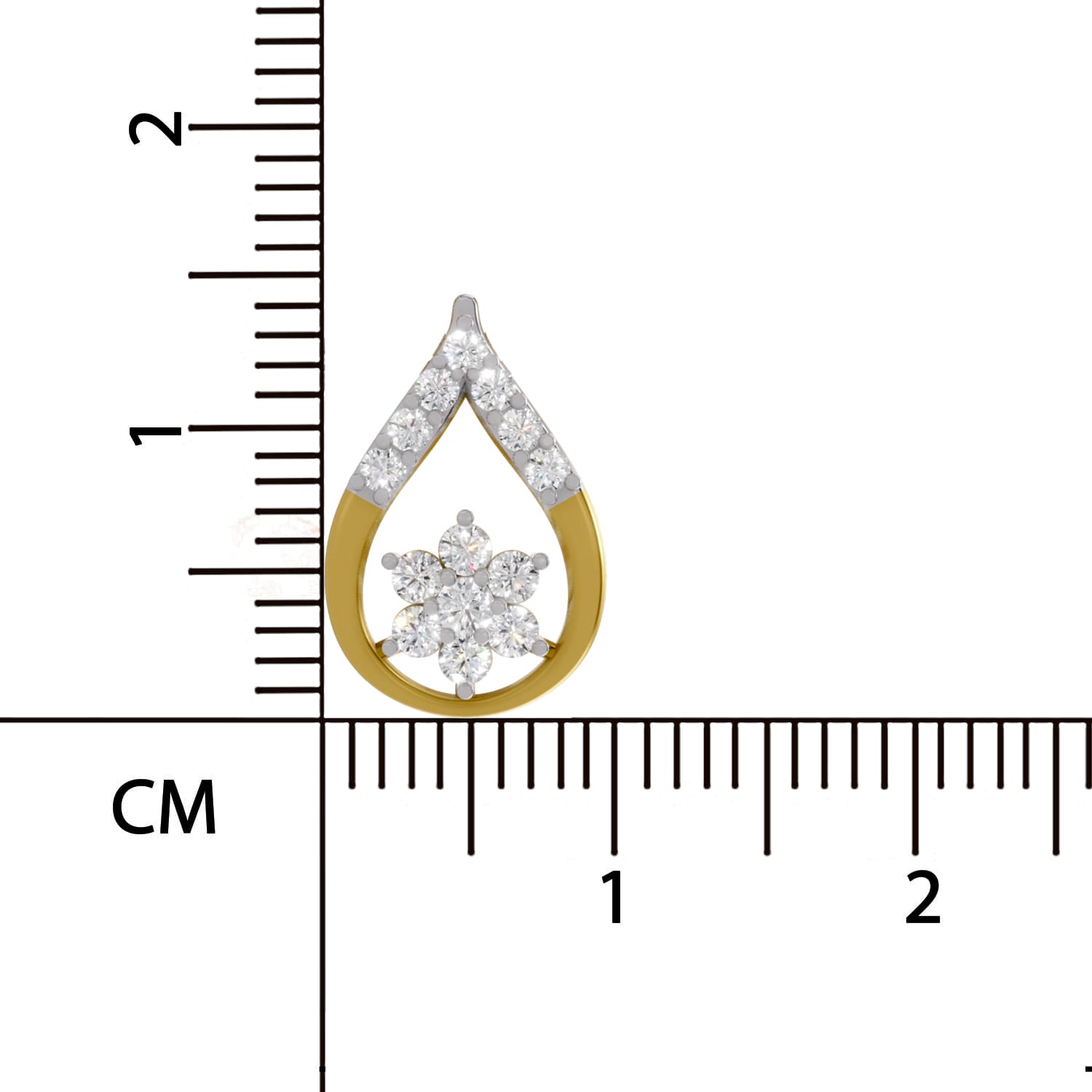 0.24 Carat Lab Grown Diamond Teardrop Pendant in 14K