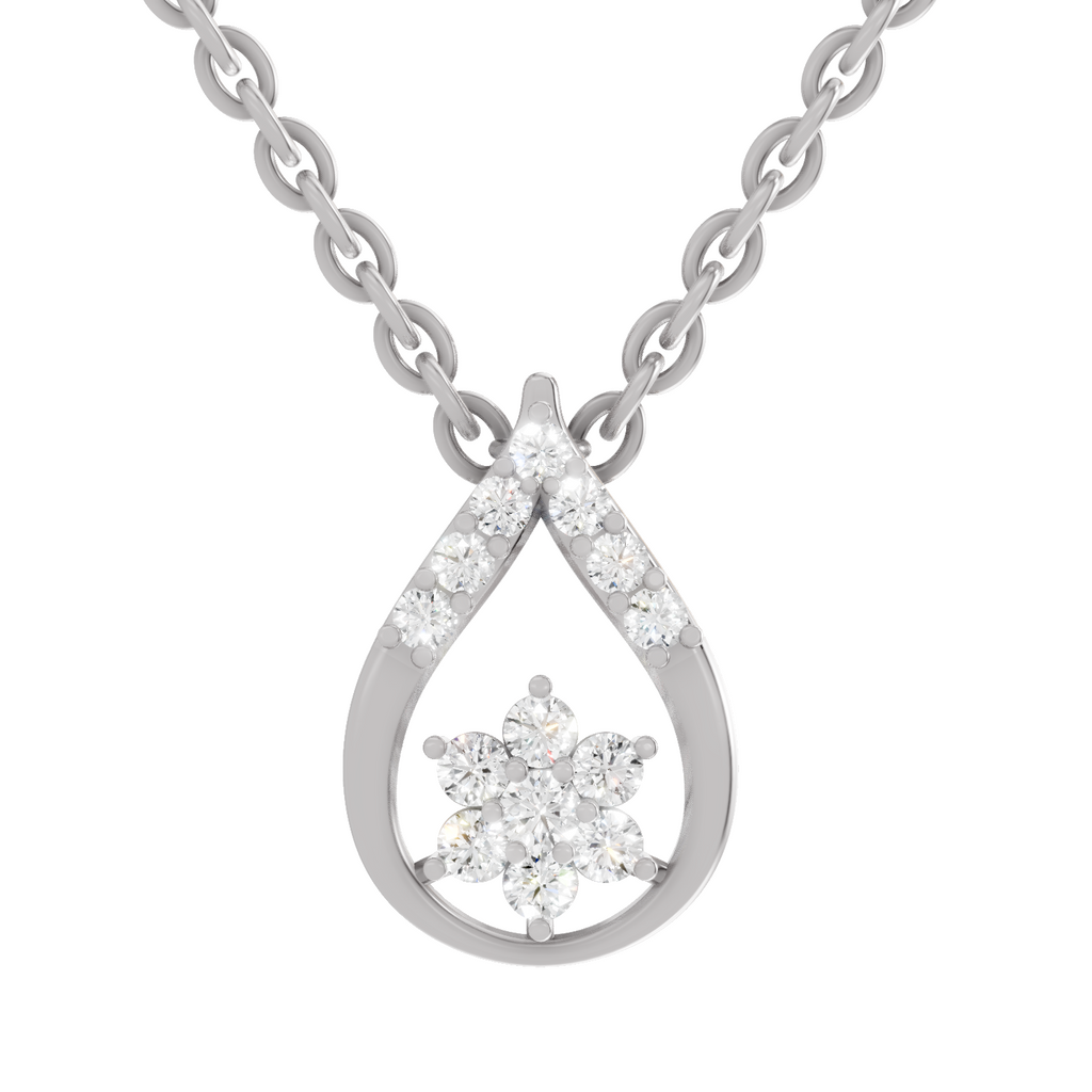 0.24 Carat Lab Grown Diamond Teardrop Pendant in 14K