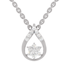 0.24 Carat Lab Grown Diamond Teardrop Pendant in 14K
