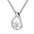 0.24 Carat Lab Grown Diamond Teardrop Pendant in 14K