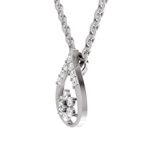 0.24 Carat Lab Grown Diamond Teardrop Pendant in 14K