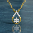 0.24 Carat Lab Grown Diamond Teardrop Pendant in 14K