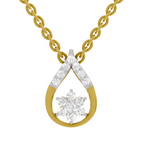 0.24 Carat Lab Grown Diamond Teardrop Pendant in 14K
