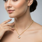 0.24 Carat Lab Grown Diamond Teardrop Pendant in 14K