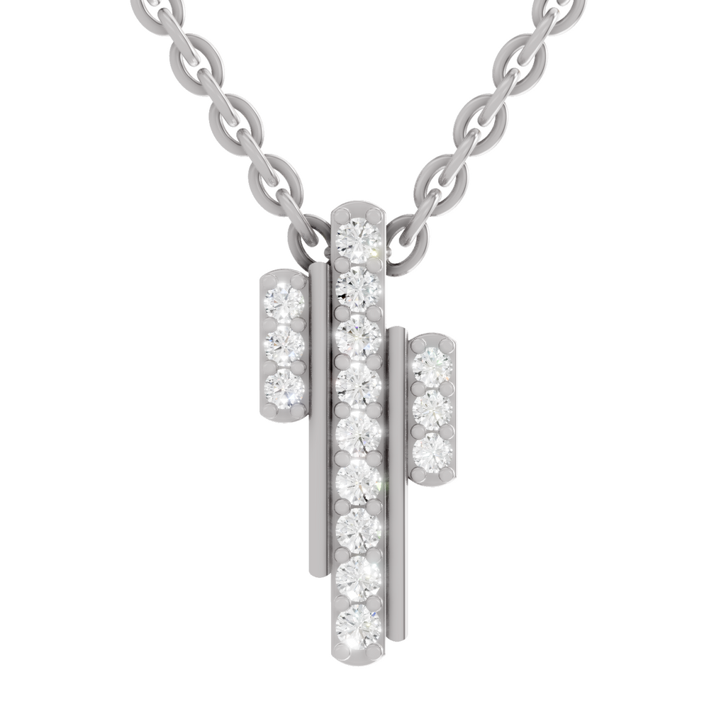 0.23 Carat Lab Grown Diamond Skyline Pendant in 14K
