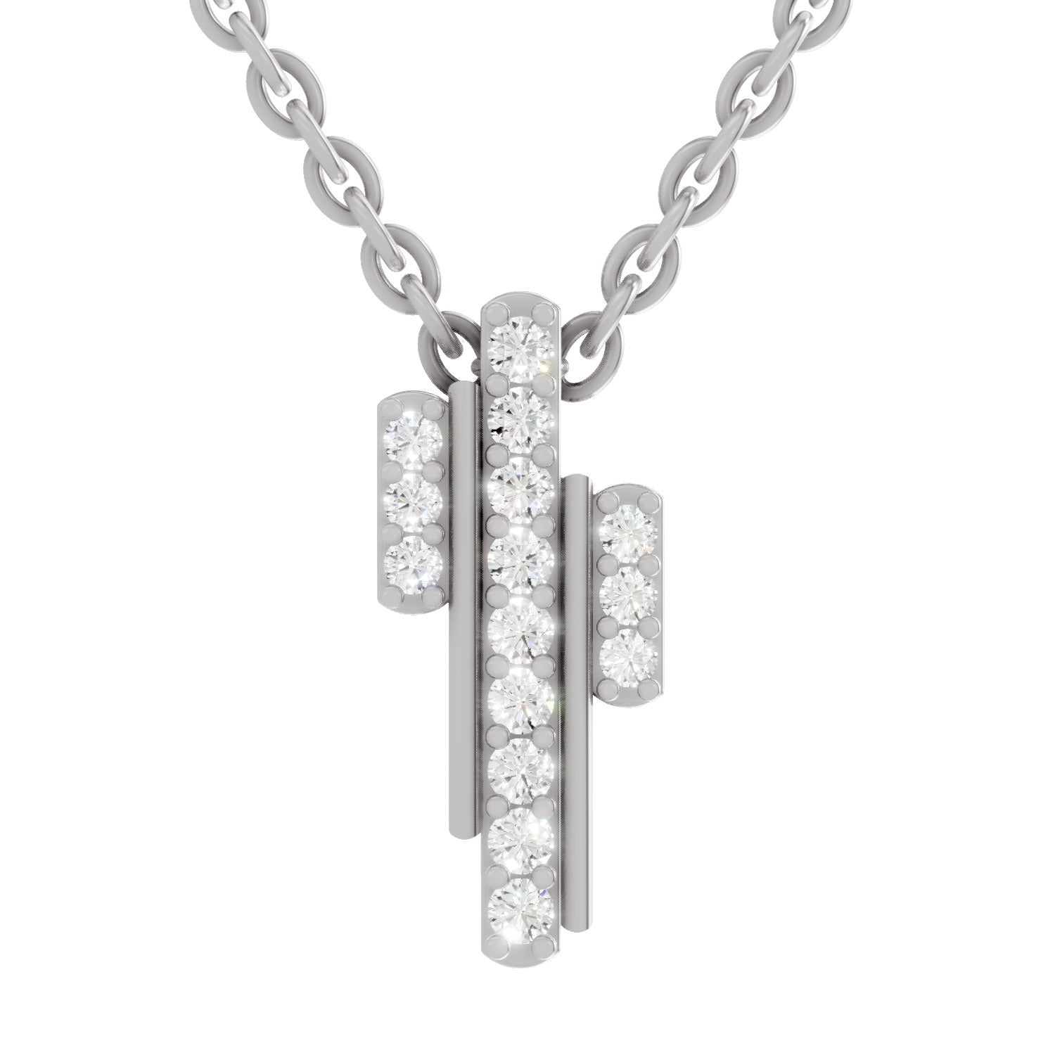 0.23 Carat Lab Grown Diamond Skyline Pendant in 14K