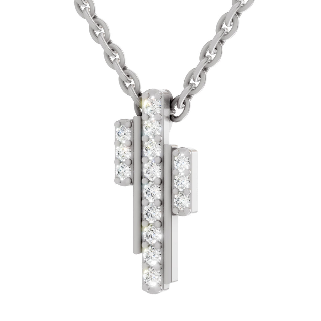0.23 Carat Lab Grown Diamond Skyline Pendant in 14K