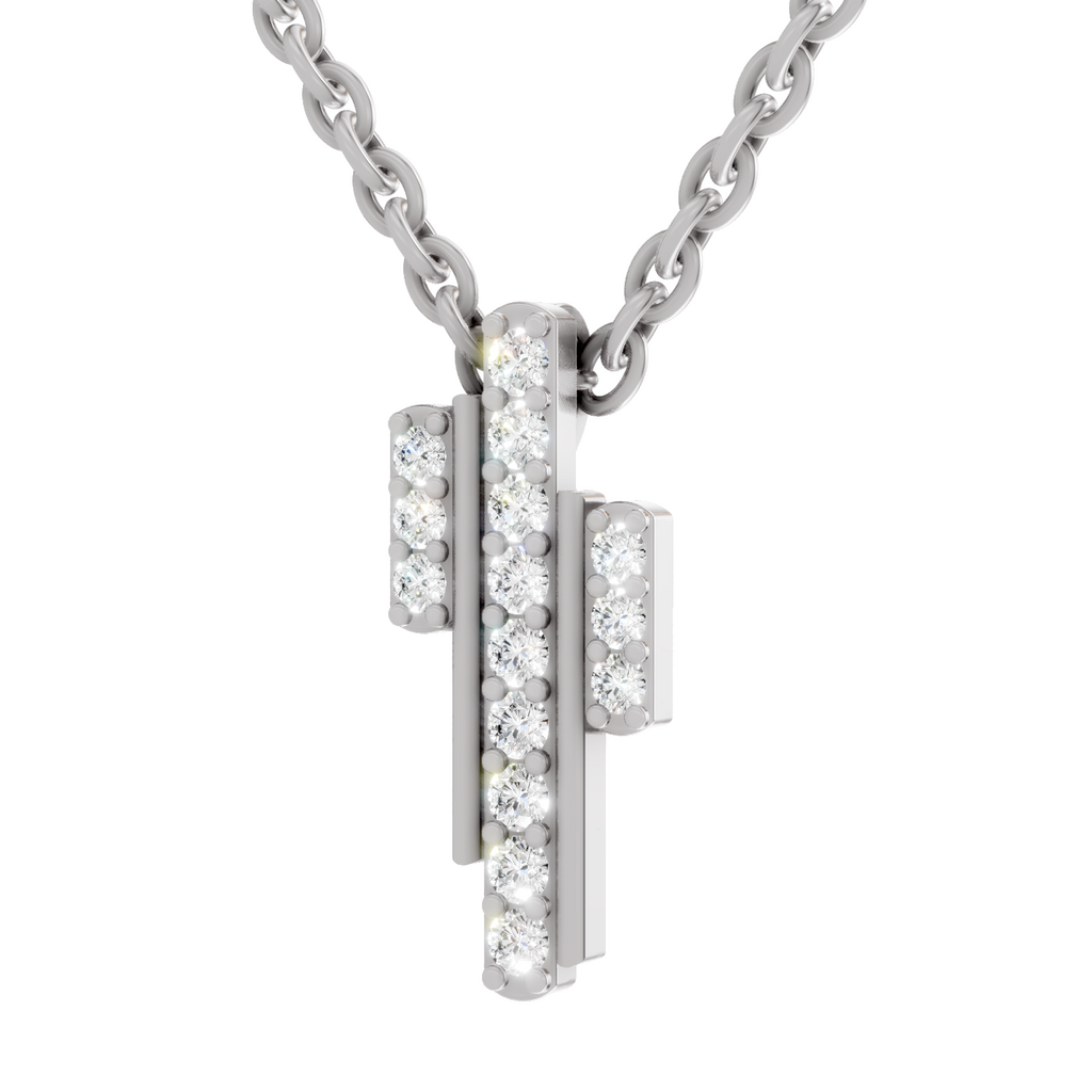 0.23 Carat Lab Grown Diamond Skyline Pendant in 14K