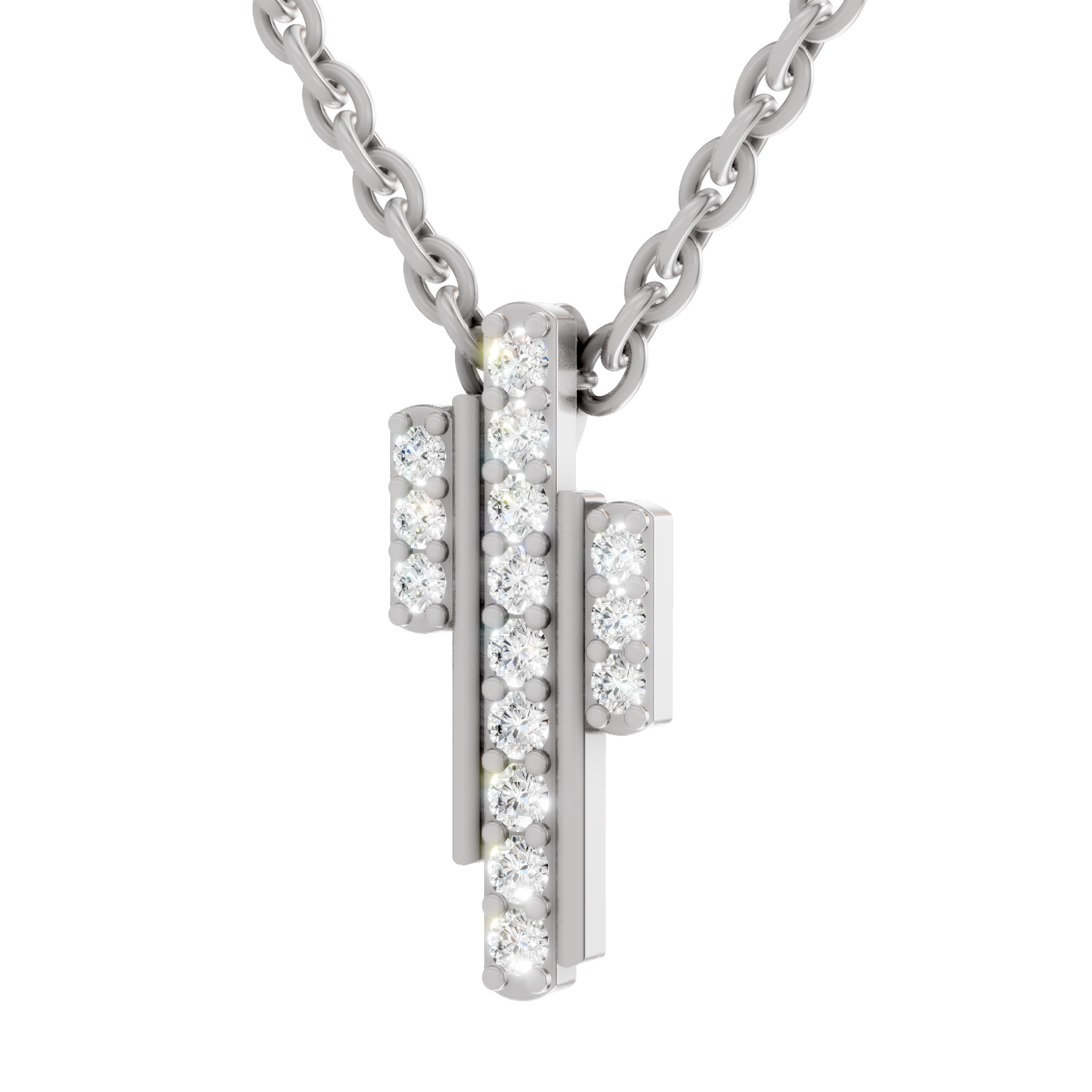 0.23 Carat Lab Grown Diamond Skyline Pendant in 14K