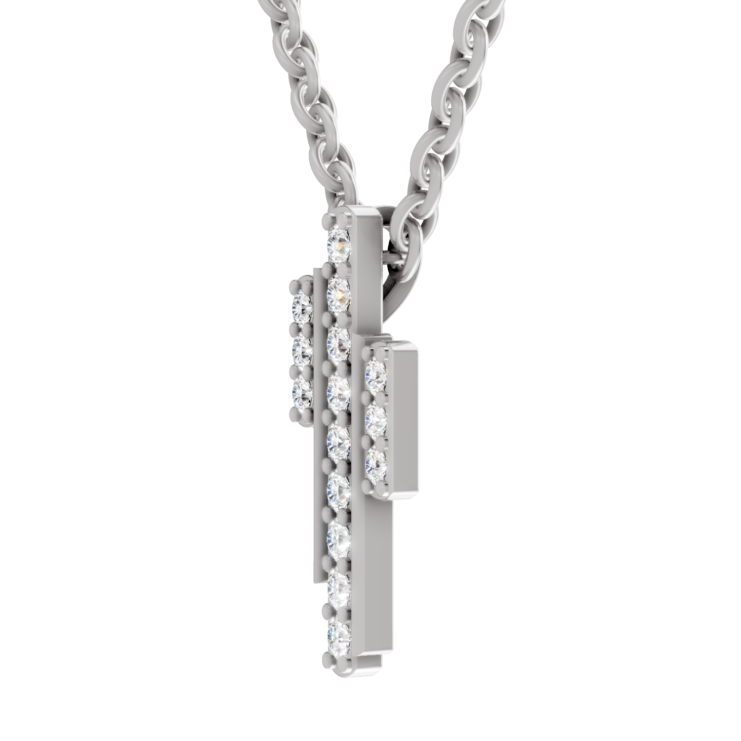 0.23 Carat Lab Grown Diamond Skyline Pendant in 14K