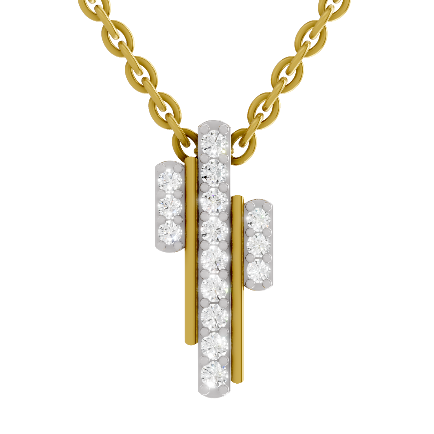 0.23 Carat Lab Grown Diamond Skyline Pendant in 14K