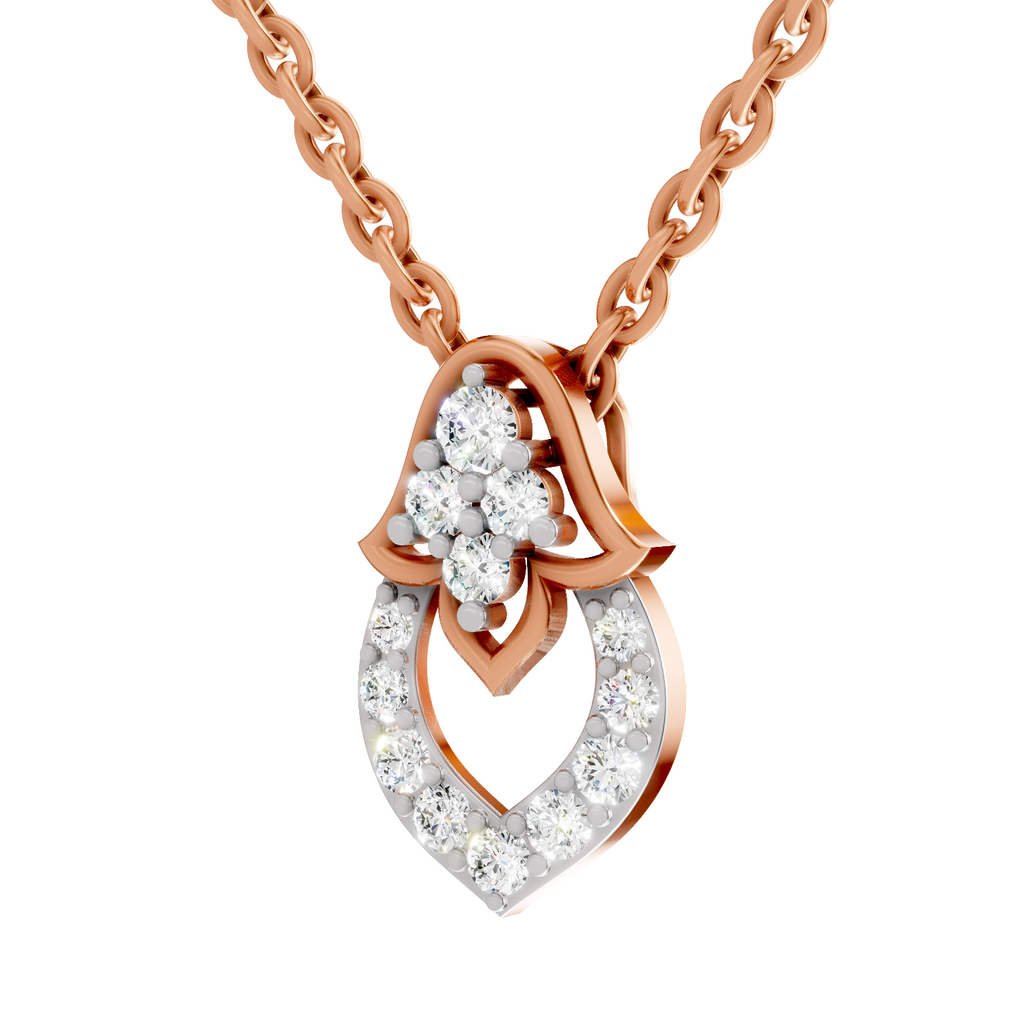0.3 Carat Lab Grown Diamond teardrop Pendant in 14K