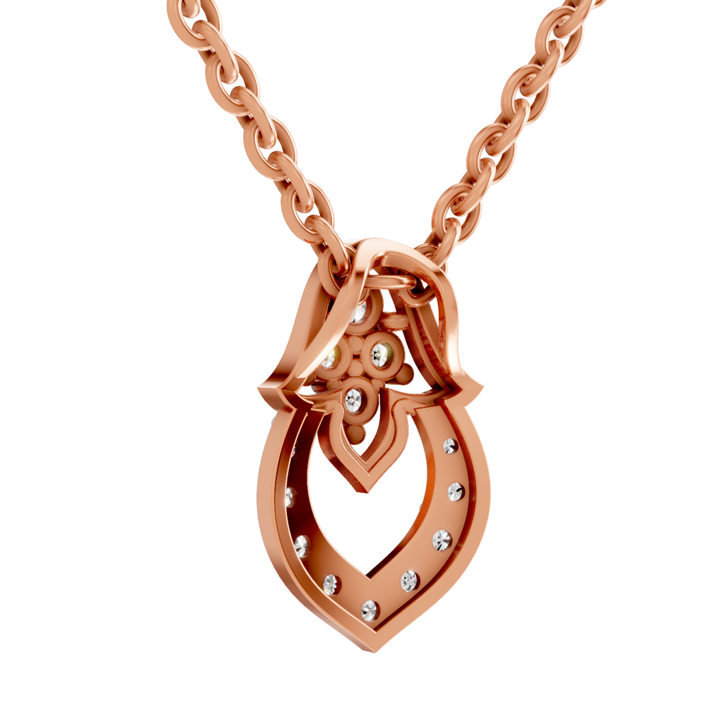 0.3 Carat Lab Grown Diamond teardrop Pendant in 14K