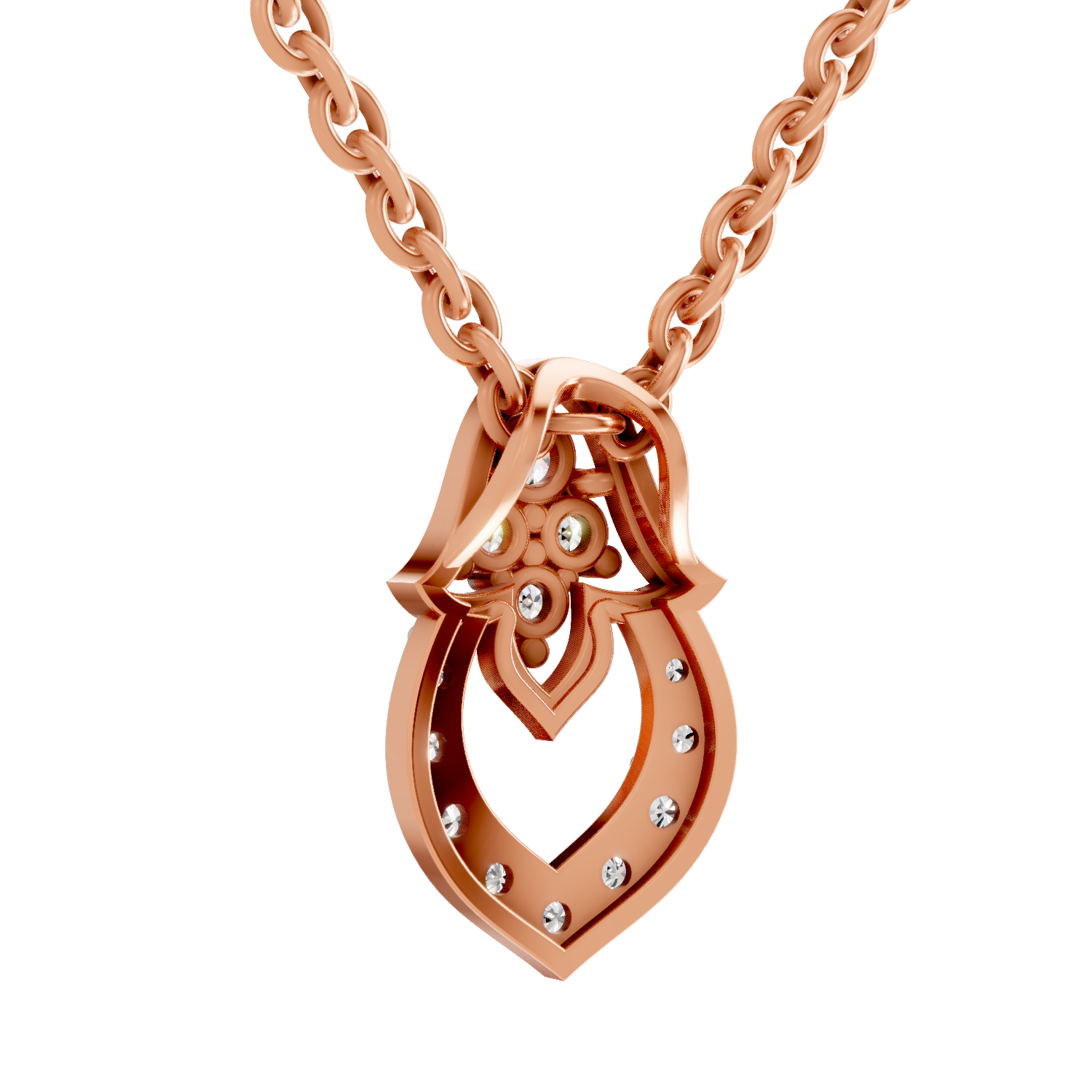 0.3 Carat Lab Grown Diamond teardrop Pendant in 14K