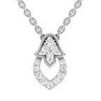 0.3 Carat Lab Grown Diamond teardrop Pendant in 14K
