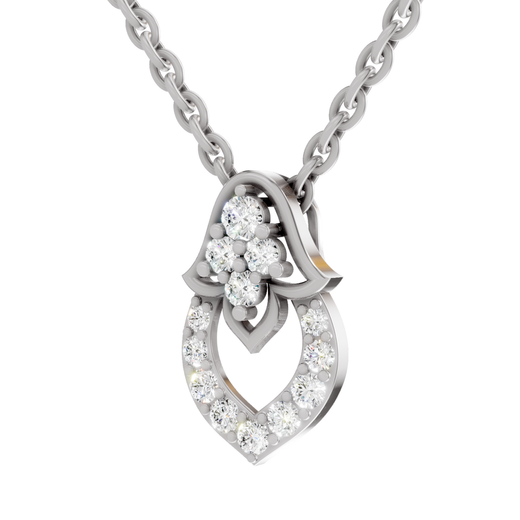 0.3 Carat Lab Grown Diamond teardrop Pendant in 14K