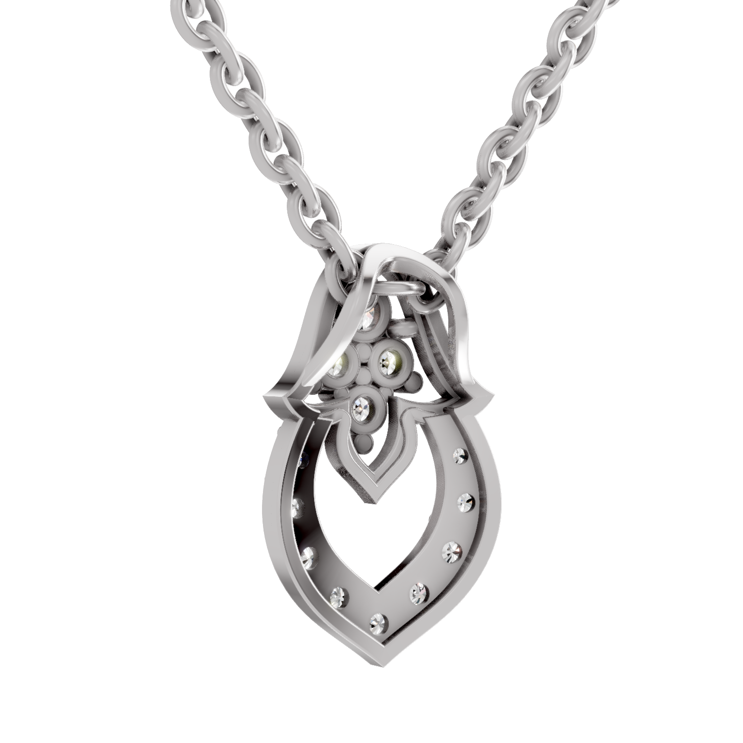 0.3 Carat Lab Grown Diamond teardrop Pendant in 14K