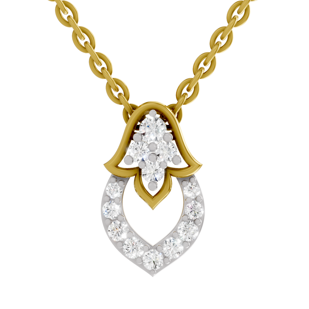 0.3 Carat Lab Grown Diamond teardrop Pendant in 14K