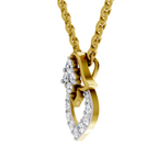 0.3 Carat Lab Grown Diamond teardrop Pendant in 14K