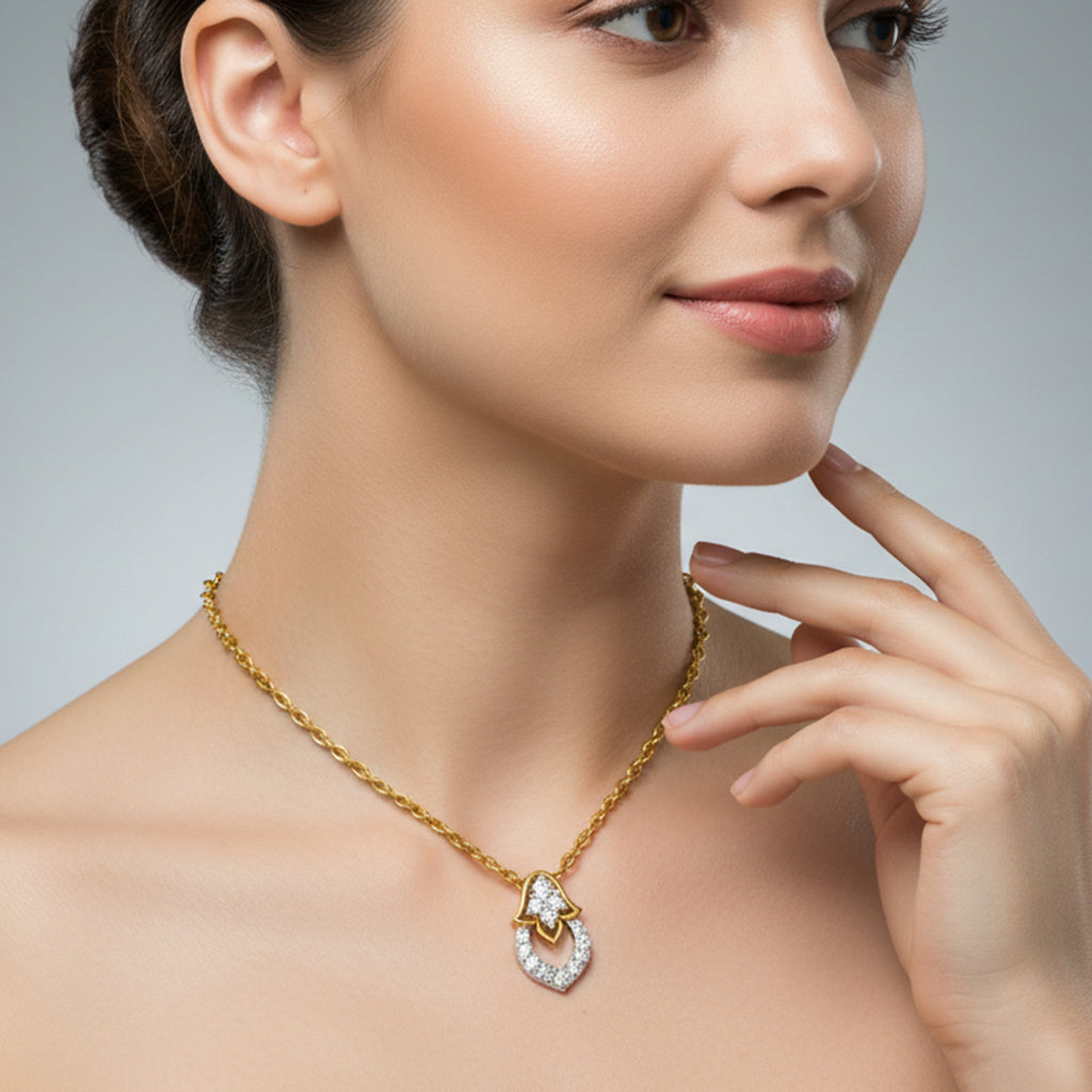 0.3 Carat Lab Grown Diamond teardrop Pendant in 14K