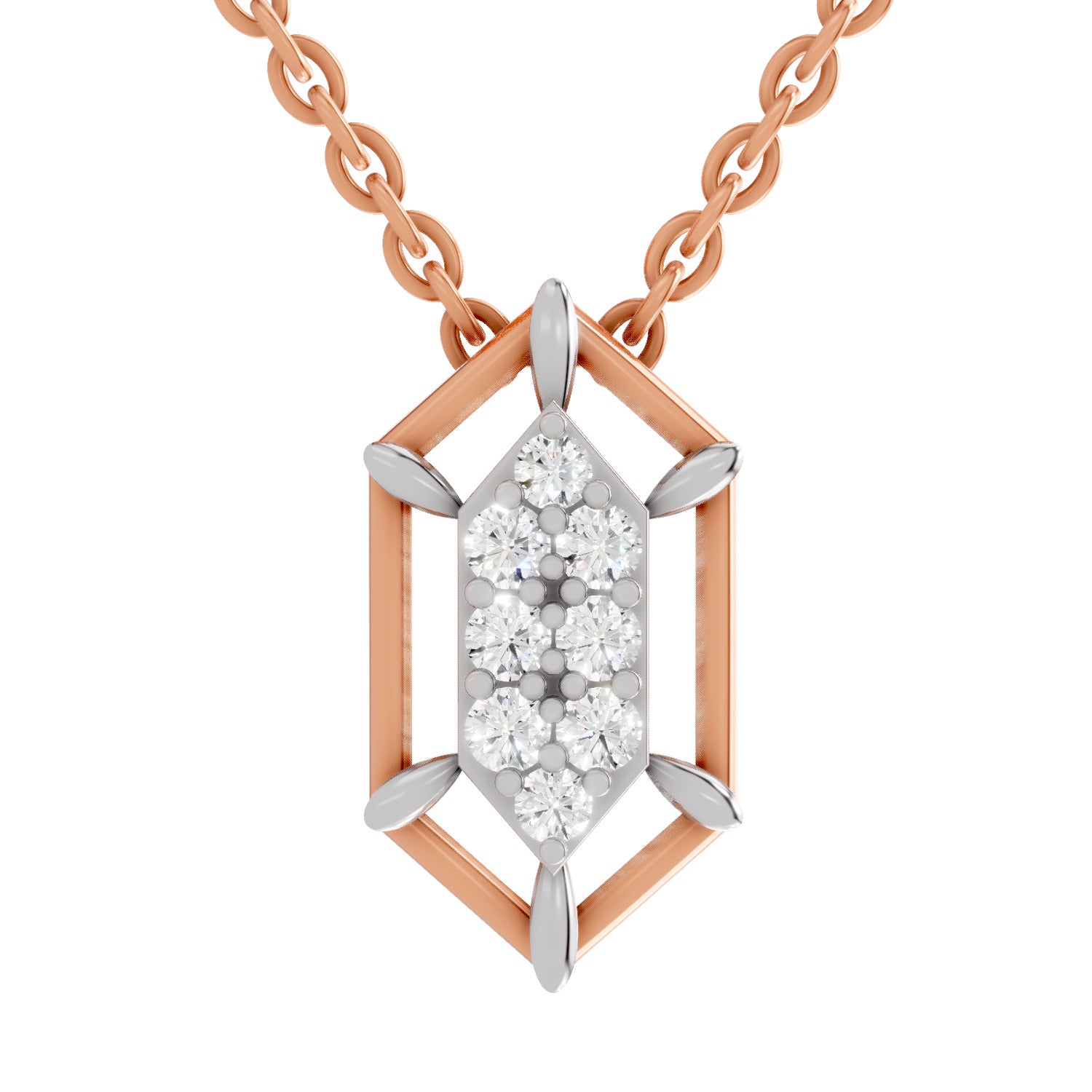 0.29 Carat Round Shape Pendant | 14K Rose Gold