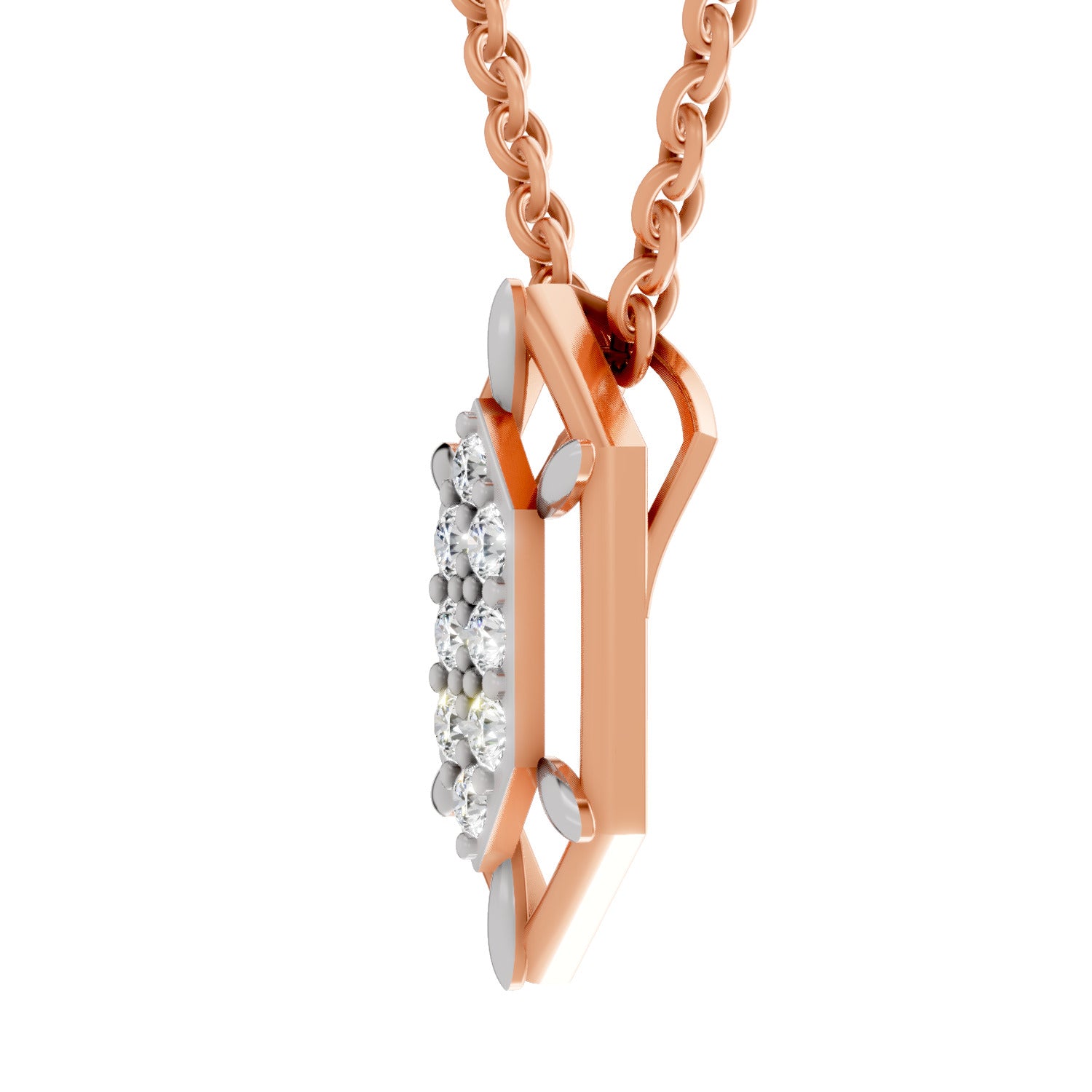 0.29 Carat Round Shape Pendant | 14K Rose Gold