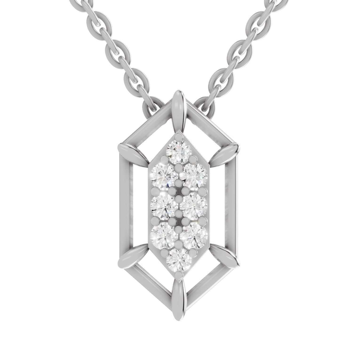 0.29 Carat Round Shape Pendant | 14K White Gold