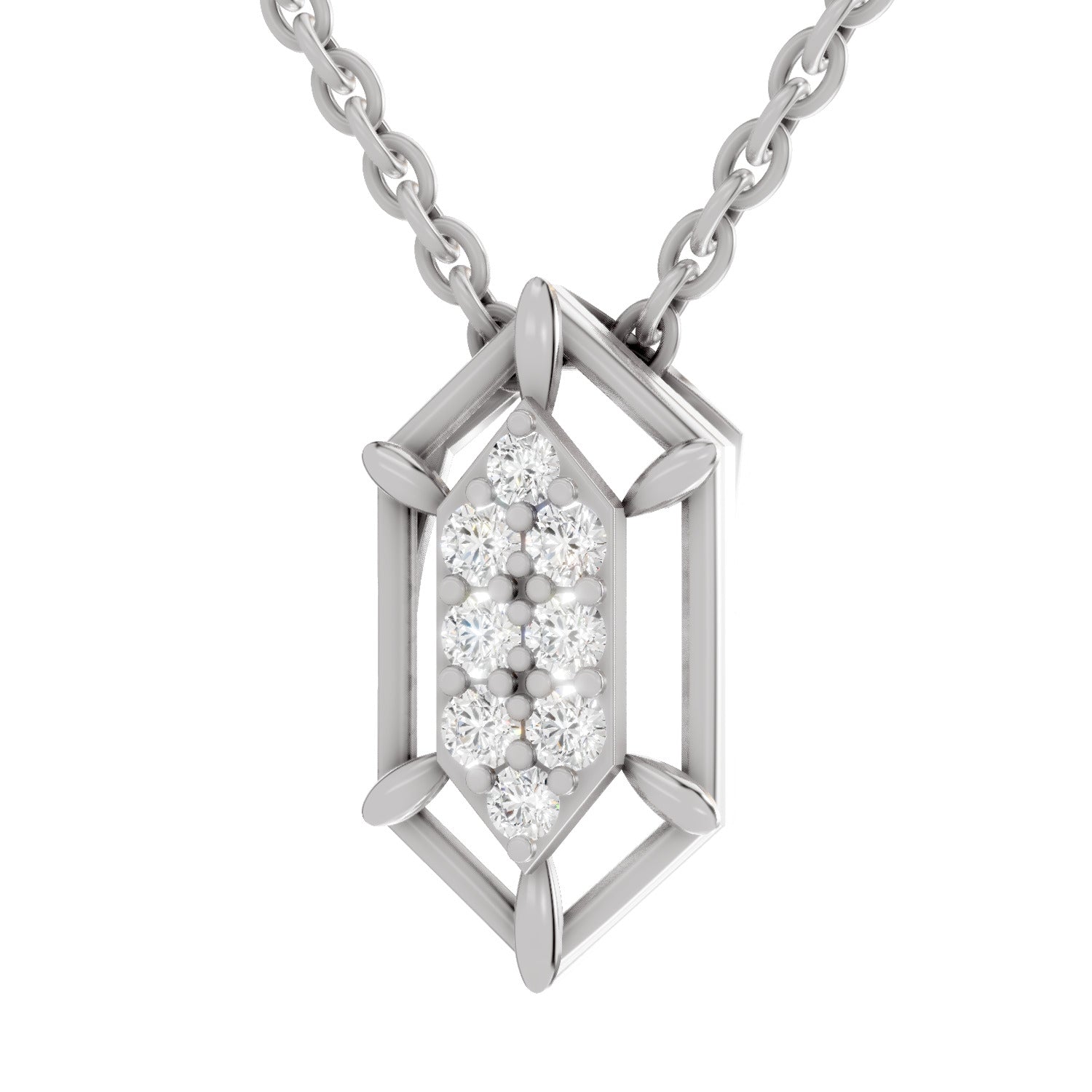 0.29 Carat Round Shape Pendant | 14K White Gold