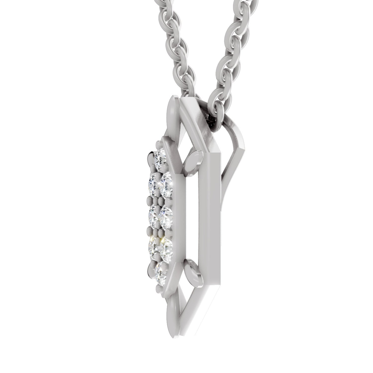 0.29 Carat Round Shape Pendant | 14K White Gold